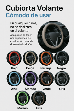 🏷️ Cubierta Universal de Volante de Silicona – Antideslizante y Cómoda