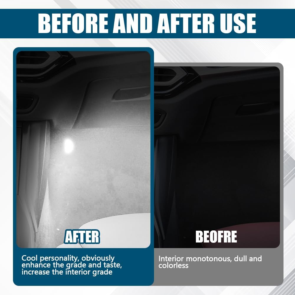 💡 Luces LED Ambientales para Auto (Pack 4 Unidades) – Efecto Ice Blue
